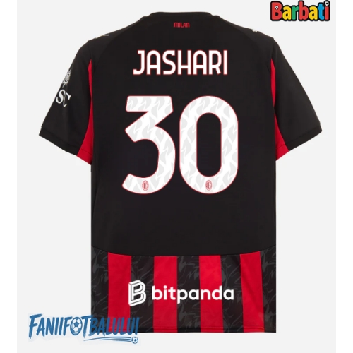 AC Milan Ardon Jashari #30 Tricou Fotbal Replică 2025-26 Barbati Acasa AC Milan Ardon Jashari #30 Tricou Fotbal Replică 2025-26 Barbati Acasa